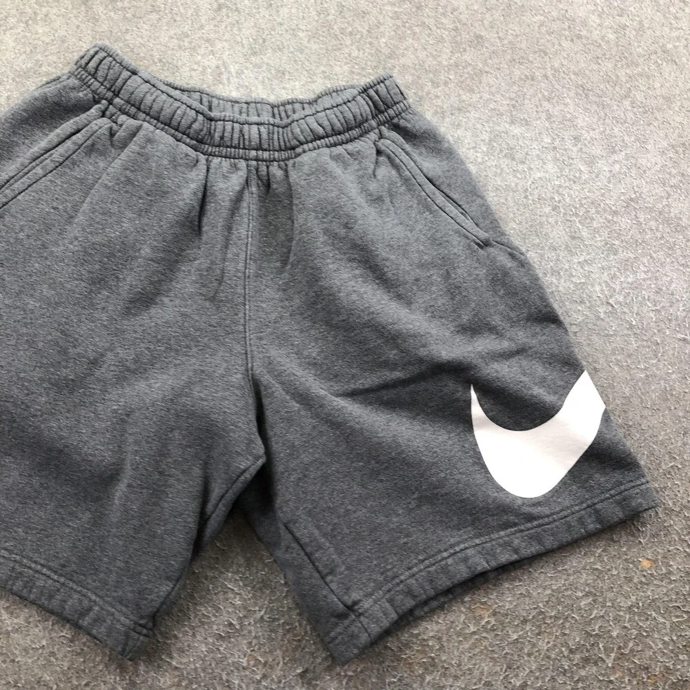 Nike Shorts Mens Small Gray Fleece Sweat 9 Inch Athletic Gym Pockets Casual